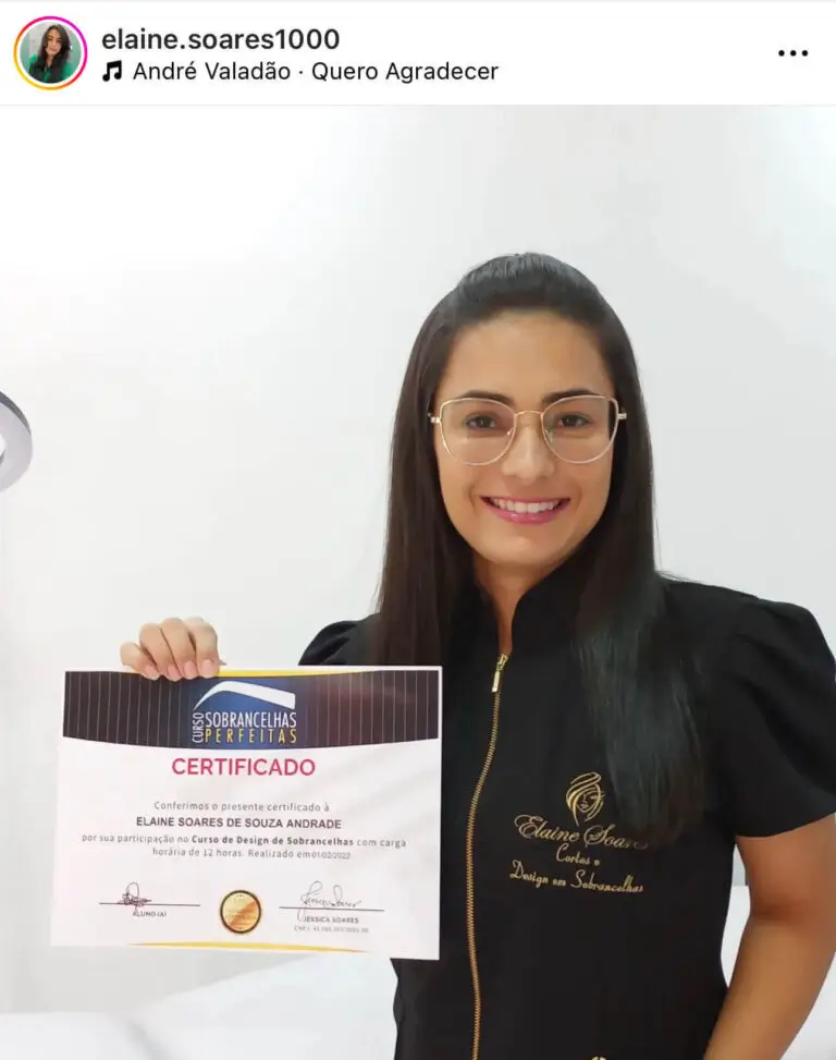 Mais uma profissional formada pelo método Sobrancelhas Perfeitas.